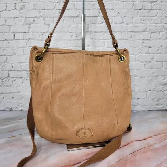 Fossil Modern Cargo Crossbody Satchel Bag Convertible Shoulder Handbag Brown - Picture 3 of 10